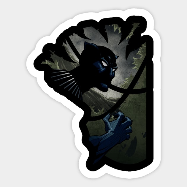 Black Panther Sticker by korstee